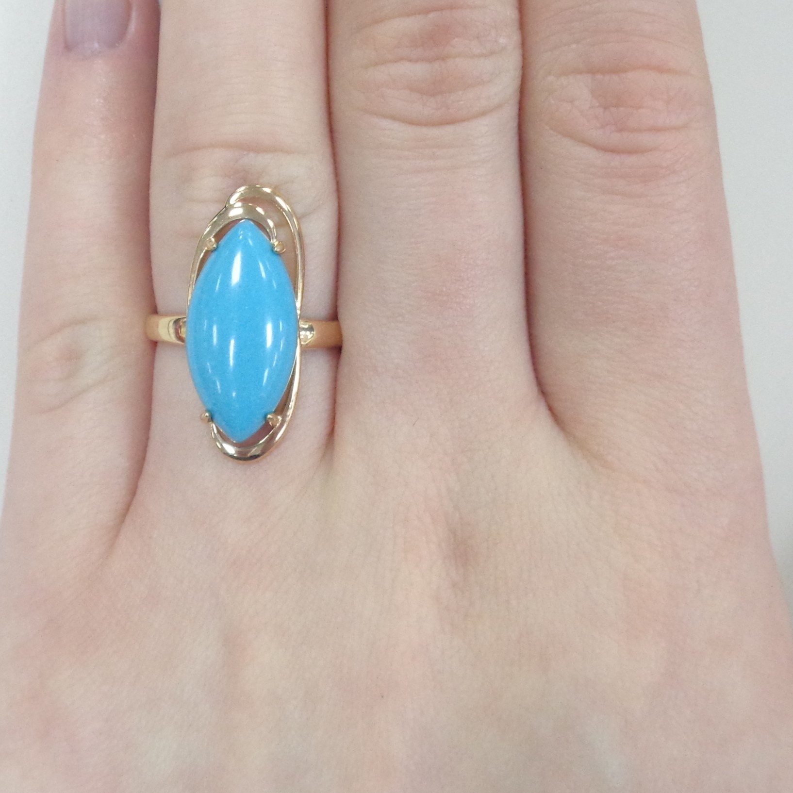 Серебряное кольцо с бирюзой